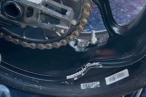 Der Schlag auf die Felge war gewaltig