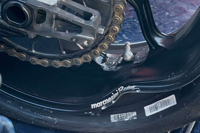 Der Schlag auf die Felge war gewaltig