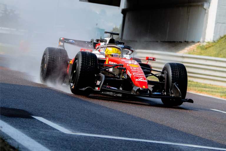 Lewis Hamilton beim Regenreifentest in Fiorano