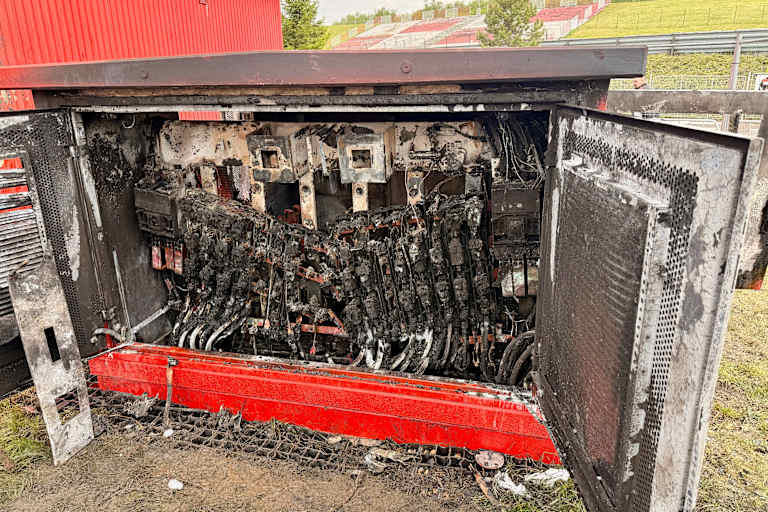 Der Hauptstromverteiler, der das Feuer verursachte