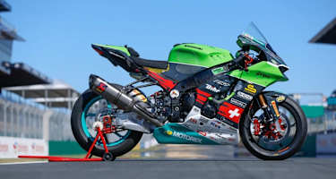 Die bisherige Kawasaki ZX-10R vom Team Bolliger