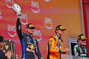 Max Verstappen wurde Zweiter hinter Lando Norris und vor Kimi Antonelli