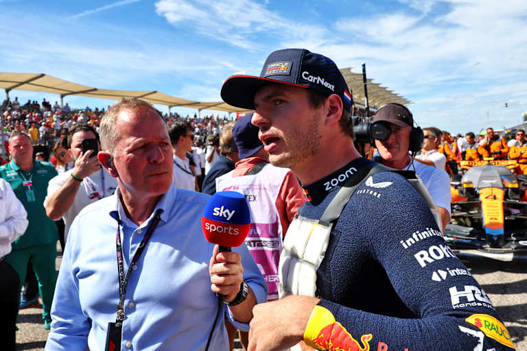 Martin Brundle und Max Verstappen
