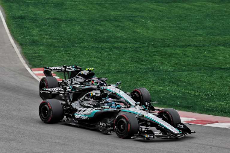 George Russell und Kimi Antonelli lieferten sich in Kanada ein enges Duell