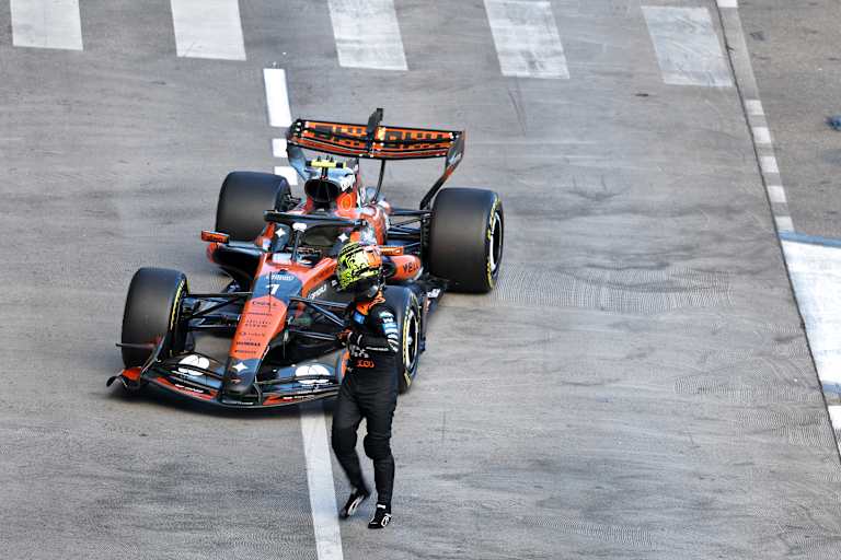 Lando Norris blieb im FP2 mit einem Problem liegen