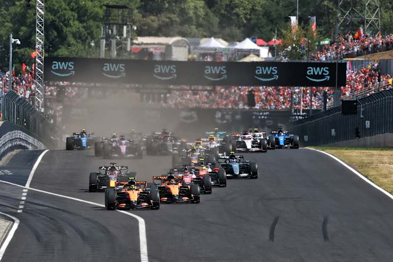 Das Formel-1-Feld auf dem Hungaroring