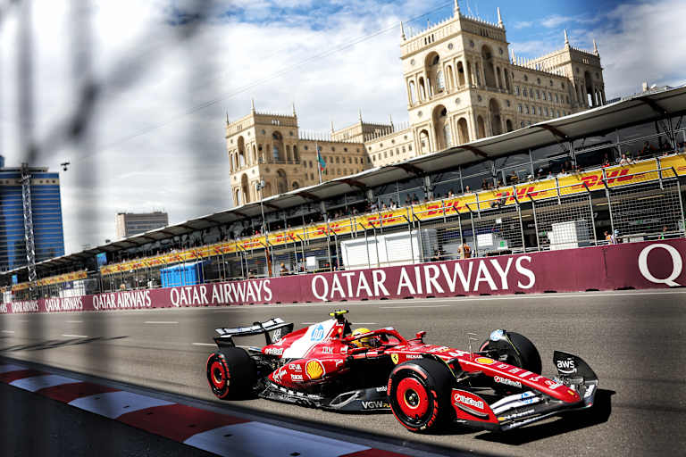 Lewis Hamilton in Baku 2025