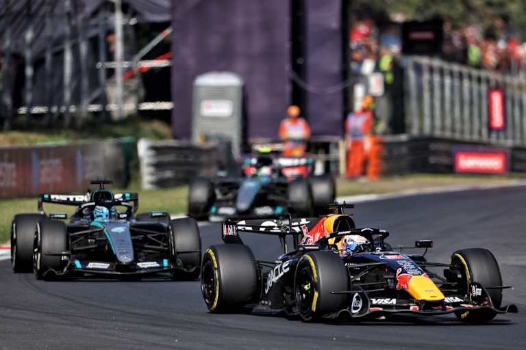 Max Verstappen führte das Rennen in Monza kurz an