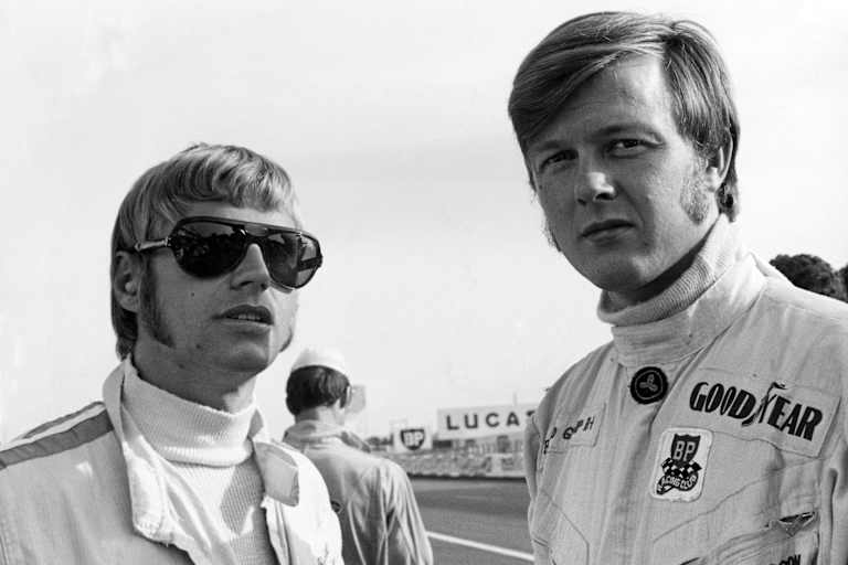 Reine Wisell mit Ronnie Peterson 1970