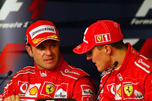 Rubens Barrichello mit Michael Schumacher