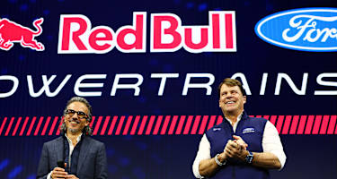Ford-CEO Jim Farley (re.) mit RBR-Teamchef Laurent Mekies