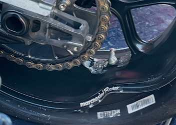 Der Schlag auf die Felge war gewaltig