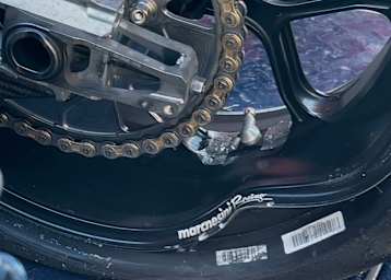 Der Schlag auf die Felge war gewaltig