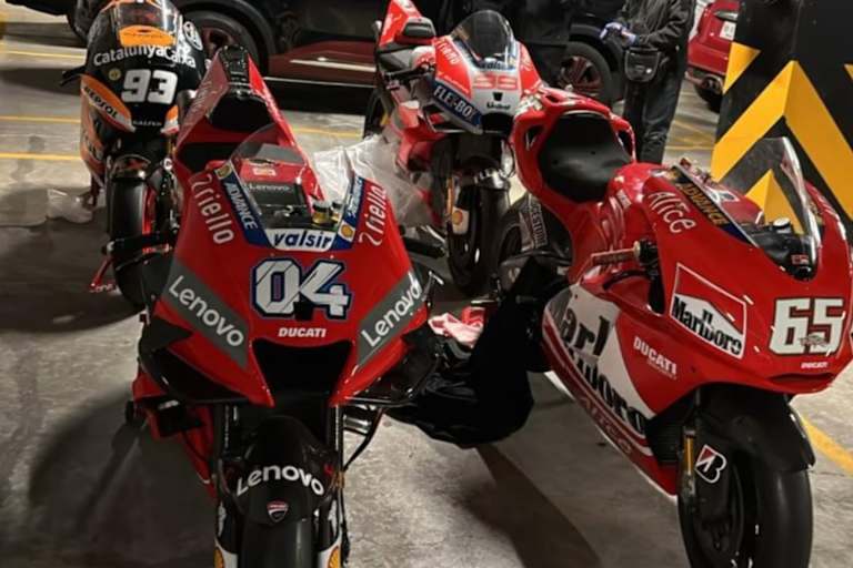Die 62 Motorräder große Sammlung beinhaltete auch viele MotoGP-Bikes