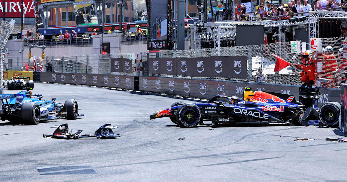 FP1-Monaco-Rote-Flaggen-wegen-Hadjar-und-Alonso-Bestzeit-von-Leclerc