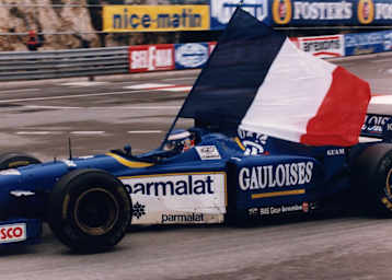 Monaco-GP-Sieger Olivier Panis 1996 mit seinem Ligier