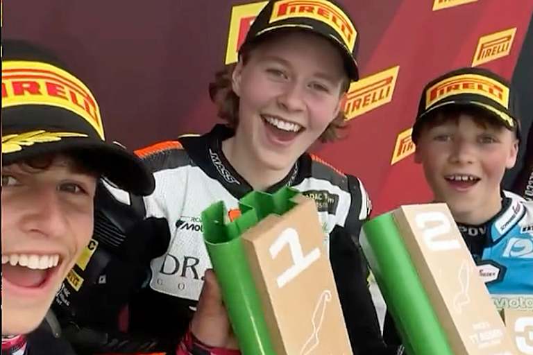 Deutsches Podest beim Moto4 Northern Cup in Assen