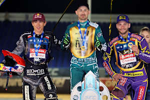 Die Top-3 der EM (v.l.): Janowski, Madsen und Woryna