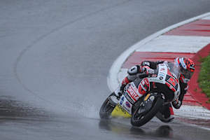 Rammerstorfer sammelte in Portimao bei Regen Erfahrungen mit der Honda