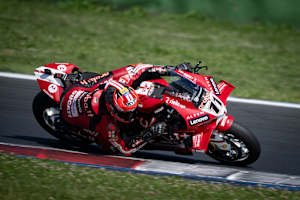 Aruba.it Ducati-Pilot Nicolo Bulega führt das Superbike-Feld in Misano an