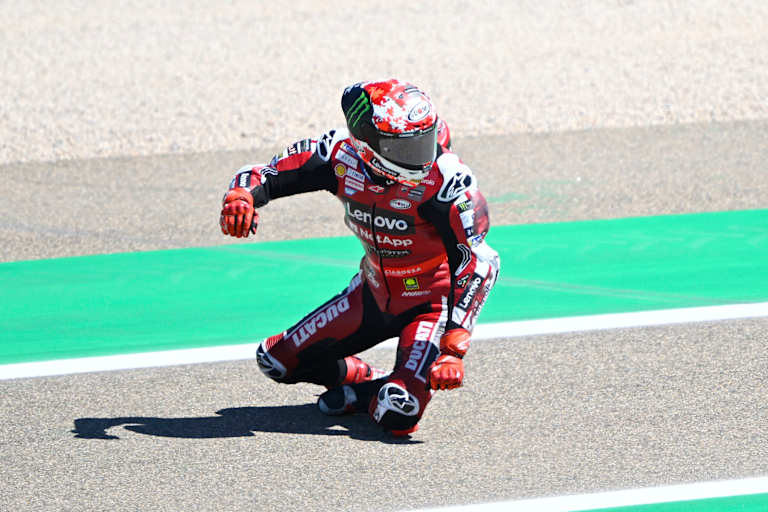 Pecco Bagnaia nach seinem Crash