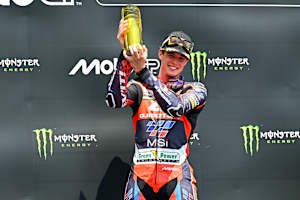 Ivan Ortola freute sich über seinen ersten Moto2-Sieg