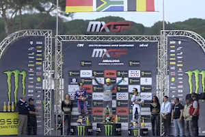 Das MX2 Podium von Almonte