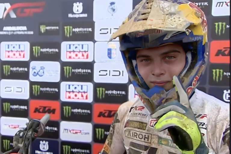 Sacha Coenen gewann das MX2 Qualifikationsrennen in Almonte