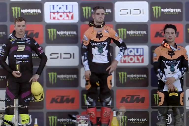 Das MXGP-Podium in Uddevalla