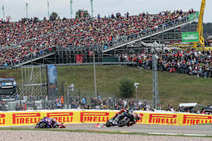 Die letzten Vorbereitungen laufen vor dem MotoGP-Event auf dem Sachsenring