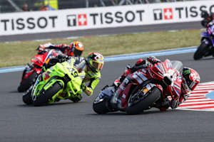 Pecco Bagnaia konnte sich gegen Fabio Di Giannantonio behaupten