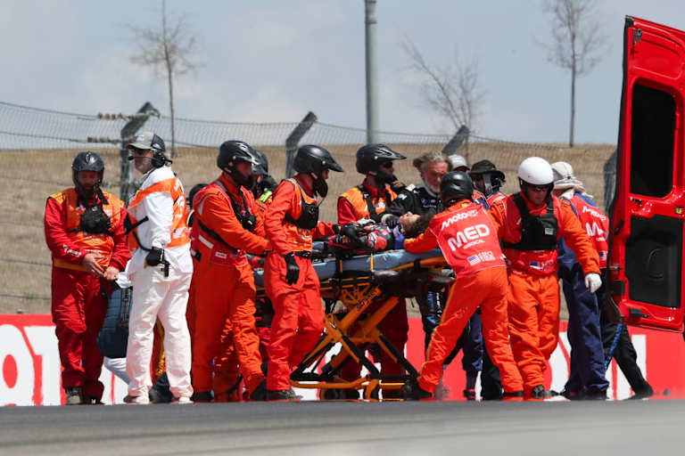 Piqueras wurde nach dem Crash ins Medical Centre gebracht