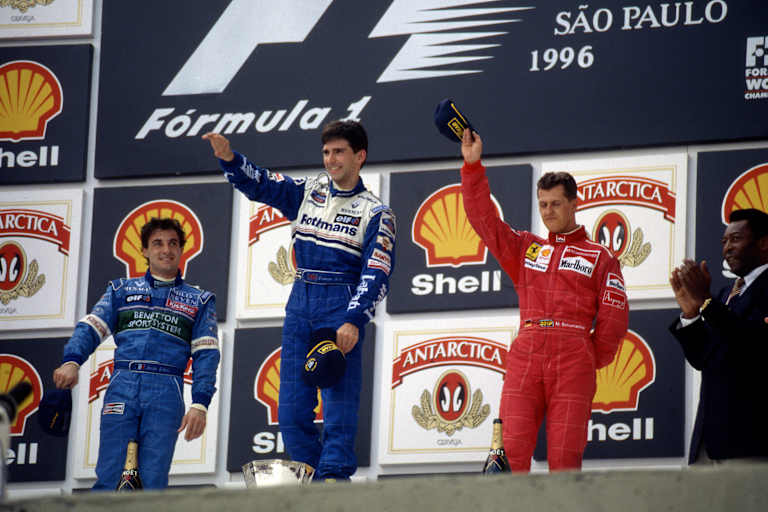 Jean Alesi, Damon Hill und Michael Schumacher