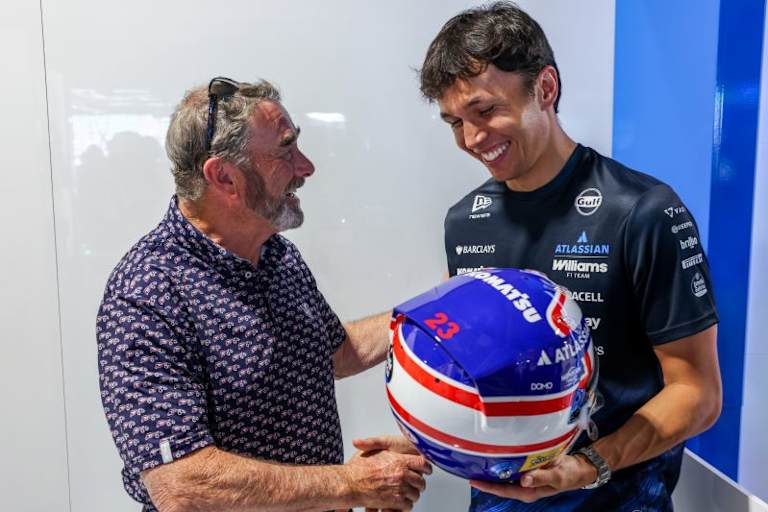 Nigel Mansell und Alex Albon