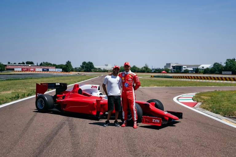 Nicolas und Lewis Hamilton in Fiorano