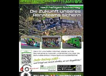 GoFundMe-Spendenaktion nach Unfall des Bolliger-Renntranspoters