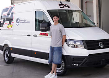 Fermin Aldeguer mit seinem neuen «Reisemobil»