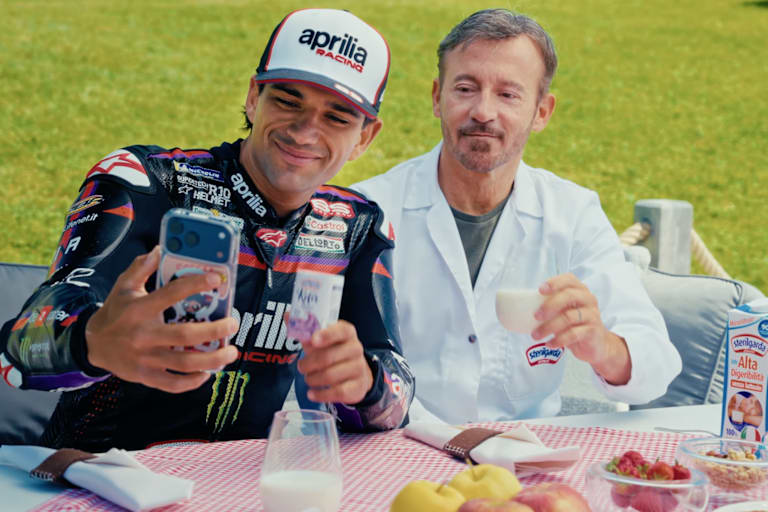 Jorge Martin und Max Biaggi im Sterilgarda-Spot