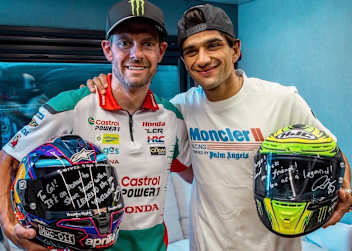Zarco-Ersatz Crutchlow und der WM-Zweite Martin mit Helmtausch