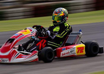 Marco Bezzecchi beim Go-Kart-Training