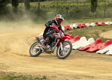 Johann Zarco beim Flat-Track-Training