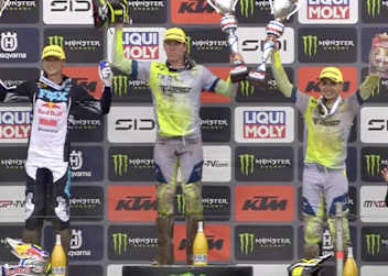 Das MX2-Podium in Arnheim