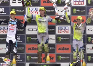 Das MX2-Podium in Arnheim