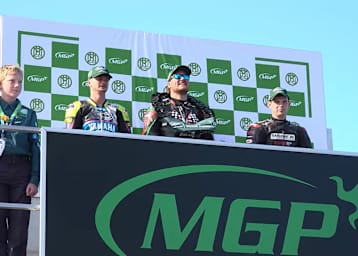 Senior Manx GP: Wormald, Stewart, McAleese (vlnr.)