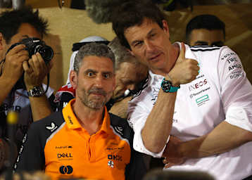 Andrea Stella (McLaren) und Toto Wolff (Mercedes)