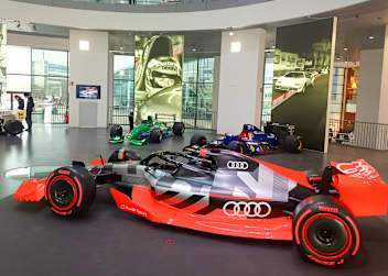 Bei der Audi-Sonderausstellung kommen die Formel-1-Fans auf ihre Kosten