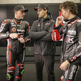 Alex Lowes, Testfahrer Xavi Fores und Axel Bassani