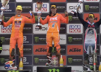 Das MXGP-Podium in Arnheim