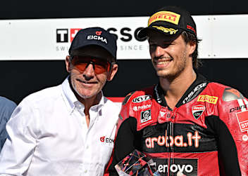 Troy Bayliss (li.) mit Nicolo Bulega
