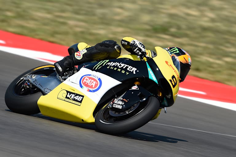Moto2 2015: Luca Marini bei seinem Gaststart in Misano